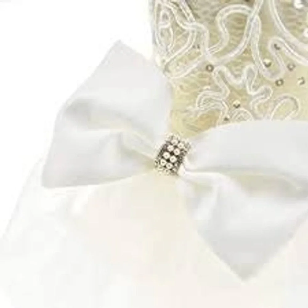 Dog Wedding Dress Lace Tulle White Ivory Pull-over Elegant Bridal Style New